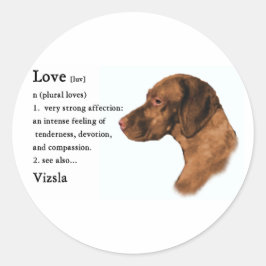 Adesivo Redondo Vizsla Art Gifts