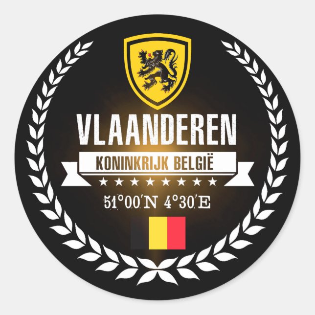 Adesivo Redondo Vlaanderen (Frente)