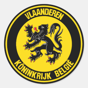 Adesivo Redondo Vlaanderen Round Emblem