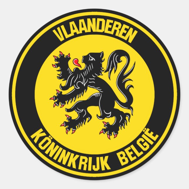 Adesivo Redondo Vlaanderen Round Emblem (Frente)