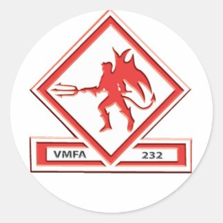 Adesivo Redondo VMFA-232 Sticker