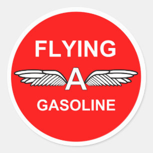 Adesivo Redondo Voando A Gasolina