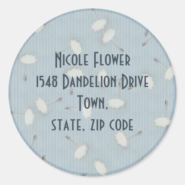 Adesivo Redondo voar para longe (Frente)