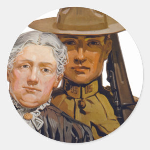 Adesivo Redondo Você ajuda meu garoto a ganhar a guerra