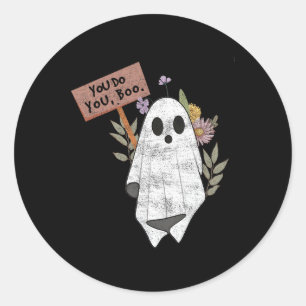 Adesivo Redondo Você Bota O Halloween Ghost Spooky Season Cute
