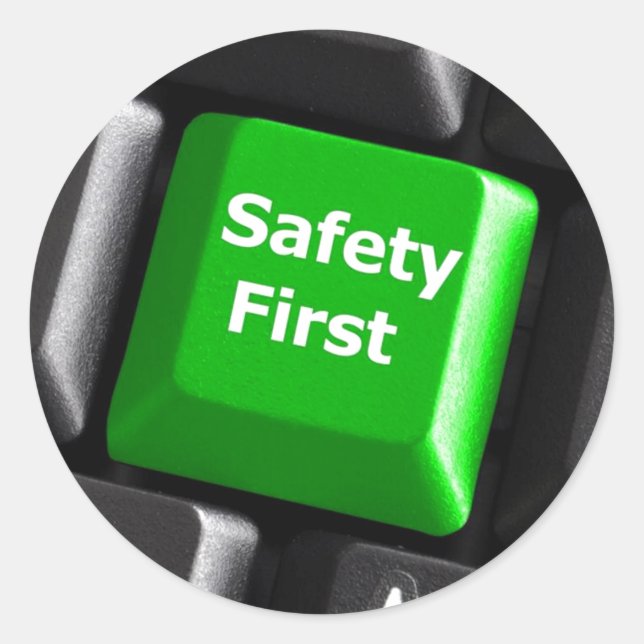 Adesivo Redondo Você É A Chave Da Segurança (Frente)