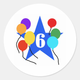 Adesivo Redondo Você é aniversário da estrela o 6o