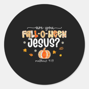 Adesivo Redondo Você é Bomba de Halloween Cristã Jesus Fall-o-ween
