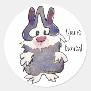 Adesivo Redondo Você é Bunreal - Cartoon Rabbit Sticker