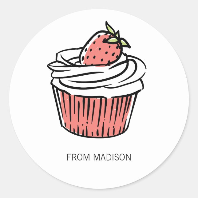 Adesivo Redondo Você é doce Cupcake Namorados Sticker (Frente)