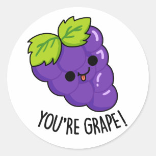 Adesivo Redondo Você é Grape Fruta Pun