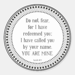 Adesivo Redondo Você é meu, escritura preto e branco