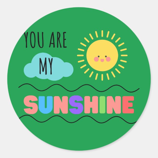 Adesivo Redondo Você É Meu Vestido Sol (Frente)