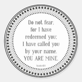 Adesivo Redondo Você é minha, escritura negra e branca