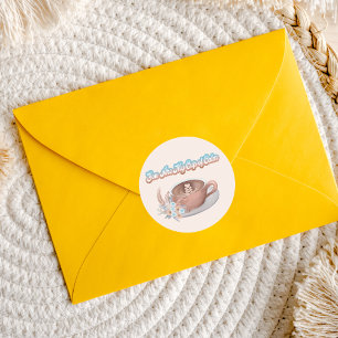 Adesivo Redondo Você é minha taça de Calm Boho Latte