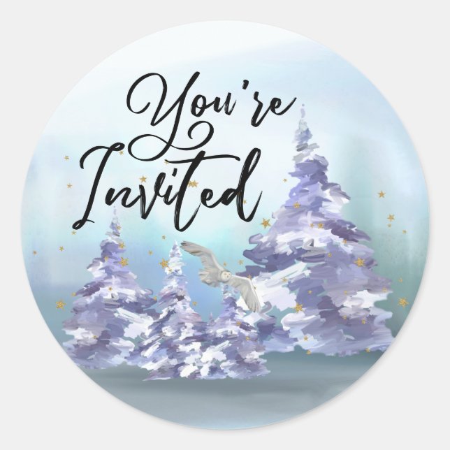 Adesivo Redondo Você é o Invited Woodlands Envelope Seals (Frente)