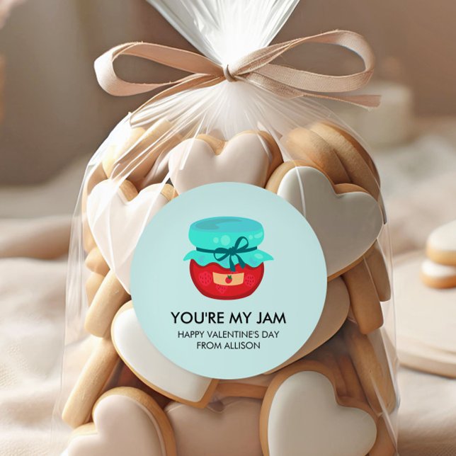 Adesivo Redondo Você é o meu Namorados, sala de aula de crianças (Criador carregado)