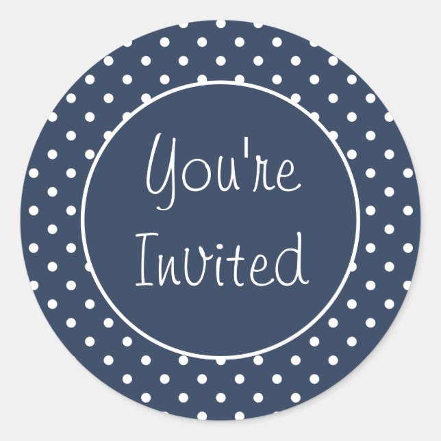 Adesivo Redondo Você é o Seletor de Envelope de Bolinhas Convidado (Frente)