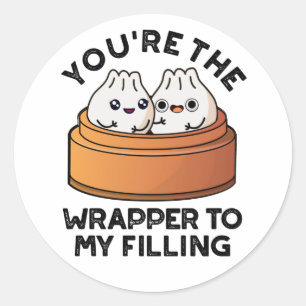 Adesivo Redondo Você é o "Wrapping" para o meu "Chheling Dimsum Pu