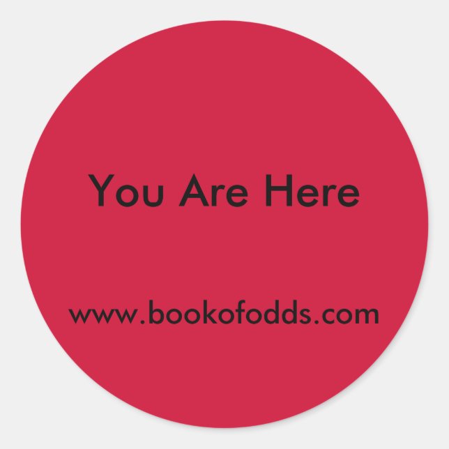Adesivo Redondo Você Está Aqui (Frente)