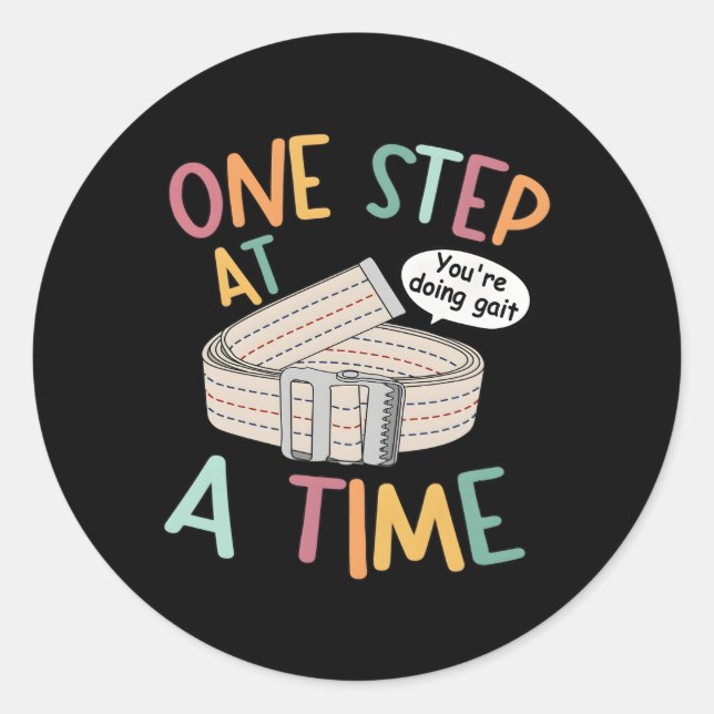 Adesivo Redondo Você Está Fazendo Valorização Do Terapista Físico  (Frente)