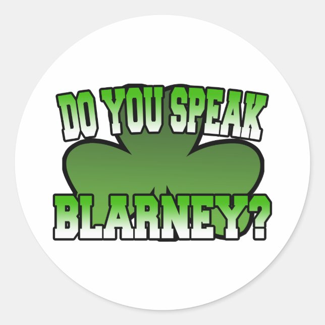 Adesivo Redondo Você Fala Blarney Sticker (Frente)
