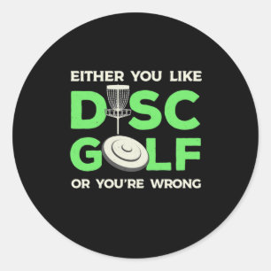 Adesivo Redondo Você Gosta De Golfe De Disco