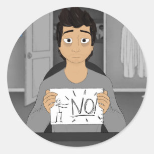 Adesivo Redondo "Você já vai mudar?"