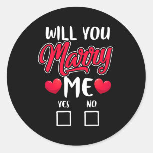 Adesivo Redondo Você me Casado a proposta - Dia de os namorados