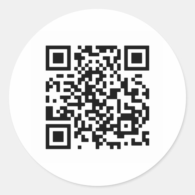 Adesivo Redondo Você Me Casado? Código QR (Frente)