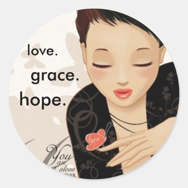 Adesivo Redondo Você não está sozinho. Nunca. (Frente)