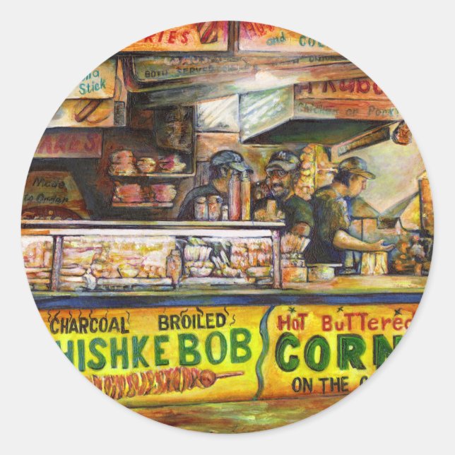 Adesivo Redondo Você não pode competir com isso (Frente)