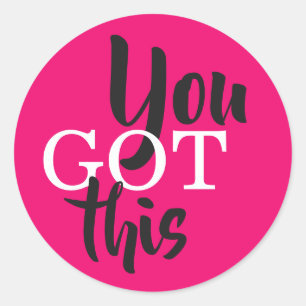 Adesivo Redondo Você obteve este inspirador