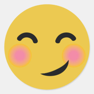 Adesivo Redondo Você obteve-me o emoji de cora