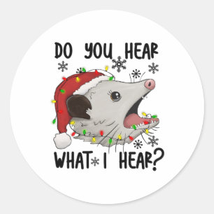 Adesivo Redondo Você Ouve O Que Eu Ouço Natal Xmas 