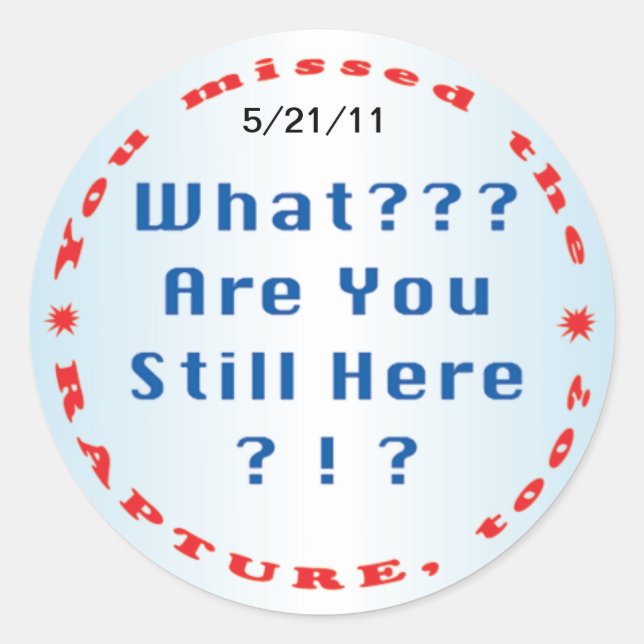 Adesivo Redondo "Você perdeu...adesivo de raptura (Frente)