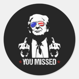 Adesivo Redondo Você Perdeu Donald Trump Funny Pro Trump 2024