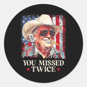 Adesivo Redondo Você Perdeu Duas Vezes O Vaqueiro Ocidental Trump 