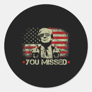 Adesivo Redondo Você Perdeu Trump 2024 American Flag