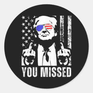 Adesivo Redondo Você Perdeu Trump 2024 American Flag