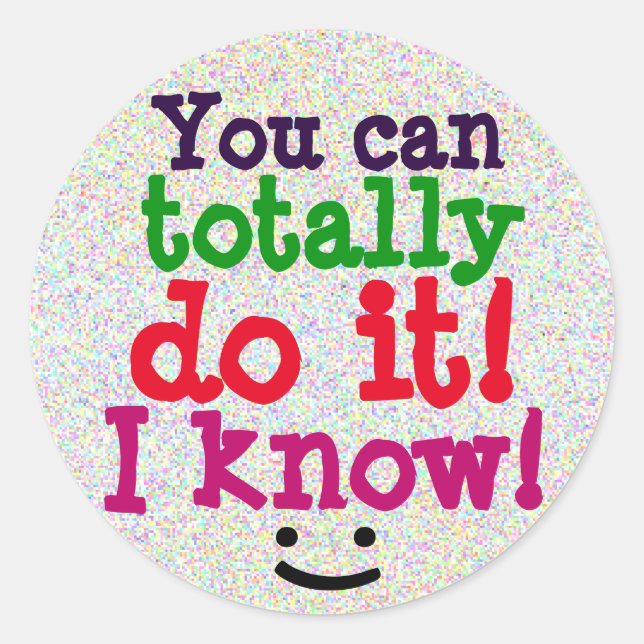 Adesivo Redondo Você pode fazer isso com uma citação adorável (Frente)