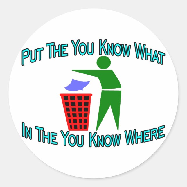 Adesivo Redondo Você Sabe Onde (Frente)