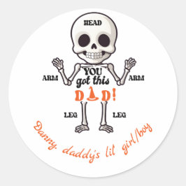 Adesivo Redondo Você Tem Este Esqueleto De Outubro Novo, Bonito Pa