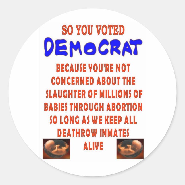 ADESIVO REDONDO VOCÊ VOTOU DEMOCTAT (Frente)