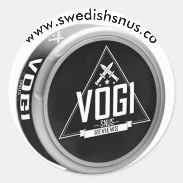 Adesivo Redondo Vogi Snus Sticker (Frente)