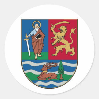 Adesivo Redondo Vojvodina grb, casaco de braços