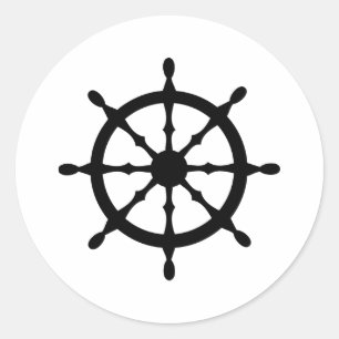 Adesivo Redondo volante do navio do capitão