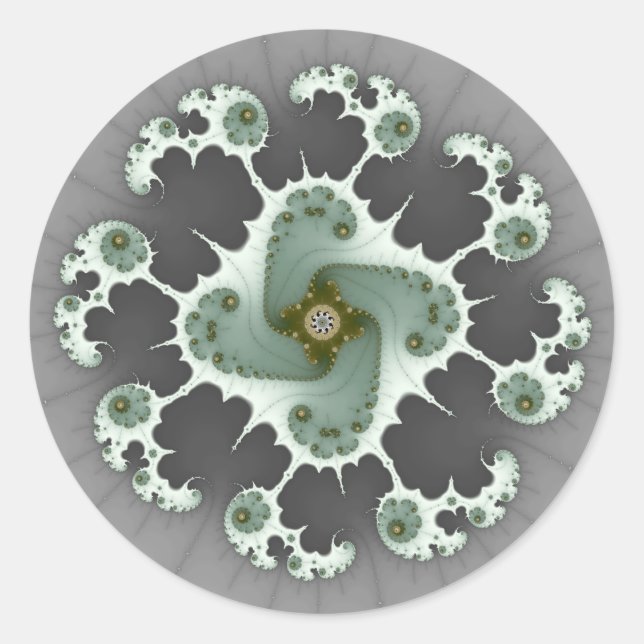 Adesivo Redondo Volante - Vinheta Fractal (Frente)