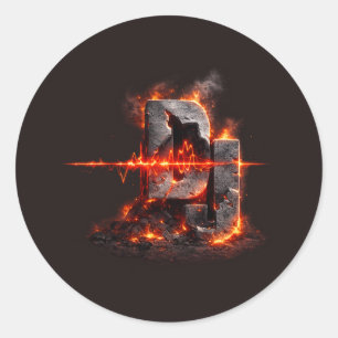 Adesivo Redondo Volcanic Pulse DJ