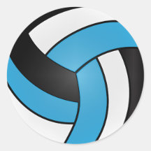 Volei Baby Blue, Branco e Preto